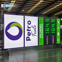 Panneau de station-service avec profil en aluminium, éclairage frontal, étanche IP65, CE ROHS, haute luminosité, affichage des prix du carburant
