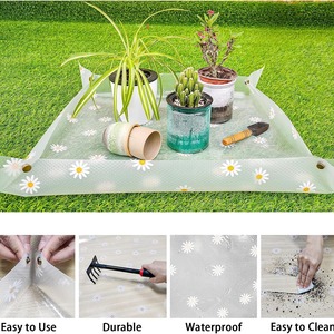 Tapis de jardin transparent imprimé en EVA 50x50cm 70x70cm, imperméable, pour le changement de terreau, pour l'entretien des plantes d'intérieur et le jardinage à domicile - Product Image 3