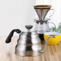 Pot bunga desain Modern, peralatan kopi Stainless Steel panci bunga, panci awan tiga lapis dengan stok gaya Modern tanpa termometer