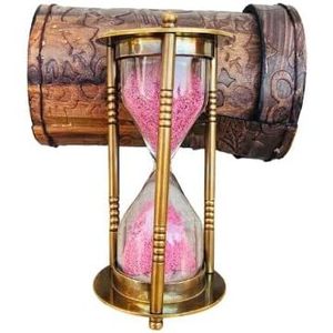 VARTH Sablier en laiton antique, petit minuteur à sable portable, décoration pour la maison et le bureau, style traditionnel, forme cylindrique - Product Image 5