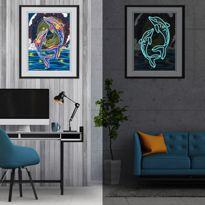 Pintura de Diamantes 5D Personalizada, Luminosa y Ecológica, con Diseño de Flores Modernas y Clásicas, Impresa en Lienzo Rectangular que Brilla en la Oscuridad, Arte DIY - Product Image 5