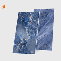Carreaux de sol en porcelaine émaillée de qualité supérieure 3A, imitation mur de briques bleu or moderne de luxe, antidérapants, 600x1200mm, épaisseur 10mm, CE