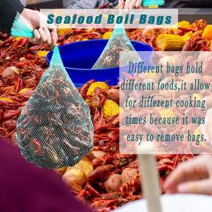 Sacs de rangement en filet réutilisables pour oignons, pommes de terre, ail et fruits de mer (crabe, palourde, coquillages) |   Sacs en filet personnalisables du Shandong - Product Image 4