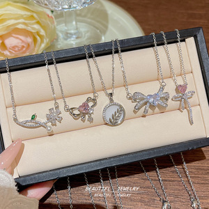 Collar con colgante de circonita deportivo de alta calidad para mujer, cadena de eslabones de cobre exquisita, estilo temperamental, regalo ligero, gran oferta en Japón y Corea del Sur - Product Image 2