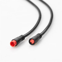 Cable a prueba de agua de baja potencia de 2 pines con conectores hembra y macho para motocicleta E-Bike Cable de bicicleta eléctrica