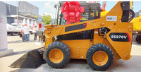 Mini Skid Steer Loader Diesel Wheel Loader Garansi 1 Tahun Bucket 0.5m Efisiensi Operasi Tinggi Bearing