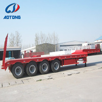 2 3 4 5 6 7 8 Essieux Low Loader Lowboy 60ton 70ton 80tons Low bed Semi Remorque détachable Lowbed Gooseneck Trailer