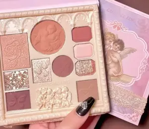 Venda quente Cosméticos para maquiagem dos olhos Sombra de anjo em relevo blush iluminador maquiagem multifuncional paleta de sombras