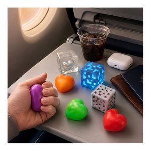 OEM Glow in Dark Maltose Heart Cube Stress Ball Soft Squeeze Toy Slow <b>Rebound</b> Sensory Fidget Desk Gift Distributor - Product Image 4