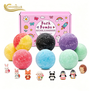 Bombe de bain personnalisée sans étiquette, naturelle, surprise magique, arc-en-ciel, bulles, jouet pour enfants à l'intérieur, cadeau - Product Image 4