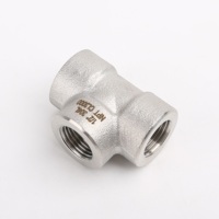 Té égal en acier inoxydable 304L 3 voies 1-1/2 "raccord de tuyau en T épaissi à haute pression de diamètre égal