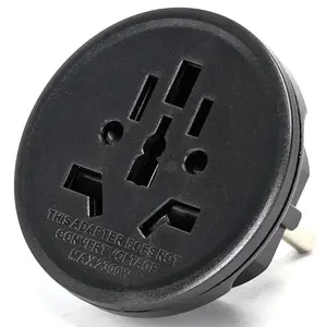 Adaptateur de voyage cylindrique 10A, idéal pour adapter les appareils électriques lors des voyages internationaux. - Product Image 1