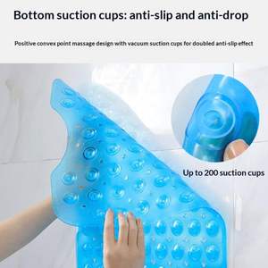 Alfombra de Baño Extra Larga Antideslizante, Alfombrillas para Bañera y Ducha, Alfombra Lavable para Bañera con Orificios de Drenaje - Product Image 2