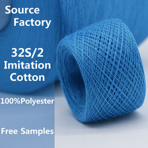Hilo de Poliéster 100% de Alta Calidad, Imitación Algodón, 32S/2, en Varios Colores, para Ropa Masculina Italiana, Rentable, Mejor Precio, China - Product Image 1