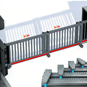 Porte coulissante moderne en aluminium robuste, conception personnalisée, <span class=keywords><strong>portail</strong></span> télescopique, <span class=keywords><strong>portail</strong></span> sectionnel électrique automatique - Product Image 4