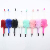 Stylos en peluche perlés écologiques en gros en stock, créatifs - Bordure colorée, faits à la main, fournitures promotionnelles pour fêtes