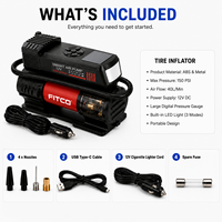 Heavy Duty 12V Tire Inflator Fast Inflation with LED Emergency Light ODM Manufacturer