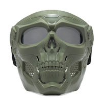 Masque de protection intégral en forme de squelette pour moto de randonnée Lunettes de cyclisme coupe-vent