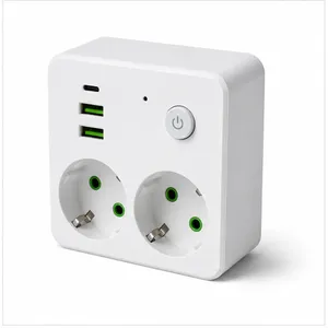 Caméra WiFi double prise EU avec port USB-C et visualisation en direct sur smartphone Tuya - Product Image 3