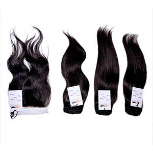 รวมกลุ่มผมตรงกับการปิด,ขายส่งเวอร์จินบราซิลผมมนุษย์,มิงค์บราซิลเวอร์จินผมรวมกลุ่มกับลูกไม้ปิด - Product Image 4