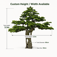 Fabricant d'arbres artificiels en pin de 3 m (10 pieds), faux pin de 300 cm, plantes artificielles géantes, arbre artificiel pour extérieur, aménagement paysager commercial, sur mesure