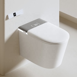 Rimless Smart Toilet <strong>Bidet</strong> <strong>Wall</strong> Mounted Self Cleaning P Trap Suspended WC Intelligent Automatic <strong>Wall</strong> <strong>Hung</strong> Smart Toilet - Product Image 1