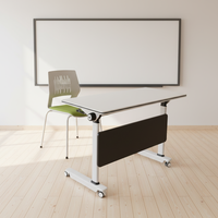 Bureau d'étudiant mobile en métal, style minimaliste moderne, pliable, pour la maison ou le bureau