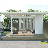 Pergola robuste résistante au vent, en aluminium, imperméable, pour extérieur, gazebo, pavillon pour restaurant commercial, hôtel, parc