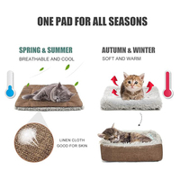 Lit pour chat en forme de canapé grattoir, marron, personnalisable, économique, faible MOQ, vente en gros, confortable et chaud, pour animaux de compagnie, en vrac