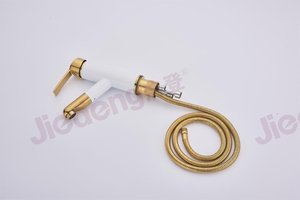 Hiện Đại Duy nhất-xử lý duy nhất-lỗ tóc Salon dầu gội vòi S28 trắng + vàng phòng tắm lưu vực tay rửa bồn rửa chén Mixer vòi - Product Image 4