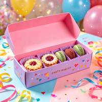 Boîte en kraft écologique avec fenêtre transparente pour l'emballage de gâteaux et de pâtisseries, vente en gros
