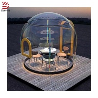 Chambre d'hôtes en plein air, chambre ciel étoilé, maison à bulles transparente en PC, restaurant, tente dôme