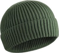 Bonnet court en acrylique chaud à revers, style pêcheur, avec broderie 3D et camouflage pour hommes et femmes