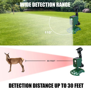 Rociador con sensor de movimiento a prueba de agua IP65 con energía <span class=keywords><strong>solar</strong></span> para disuadir a los zorros, mapaches para perros Con luz intermitente - Product Image 3