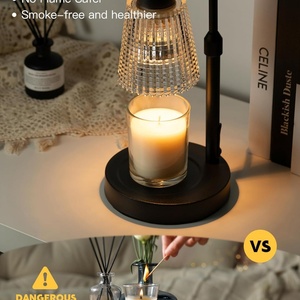 Dimmable Candle Warmer Lamp <b>Timer</b> House Warming Birthday Gifts for Women Mom Home Decor Wax Warmer Lamp with Built-in Battery - Product Image 2