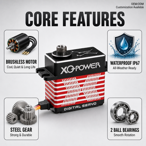 Nouvel arrivage 2026 – Servomoteur numérique brushless étanche 48 kg.cm à couple élevé 0,106s pour <span class=keywords><strong>voiture</strong></span> RC et <span class=keywords><strong>cardan</strong></span> – Vente en gros OEM - Product Image 2