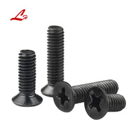 Vis à métaux en oxyde noir DIN965 Phillips tête fraisée point plat inventaire acier au carbone Csk boulon à tête croisée