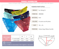 Culottes sexy en dentelle transparente, culottes sexy à taille basse pour femmes, sous-vêtements