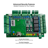 Placa de Control de Acceso de 4 Puertas con Interfaz RFID e Indicadores LED para Sistemas de Seguridad, Estándar TCP IP Wiegand 26 34