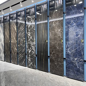 กระเบื้องพอร์ซเลนหรูหรา กระเบื้องปูพื้นเซรามิก 600x1200 ป้องกันการลื่น สำหรับตกแต่งภายใน KTV โรงแรม คลับเฮาส์ สีดำ แผ่นใหญ่ Porcelanato - Product Image 3