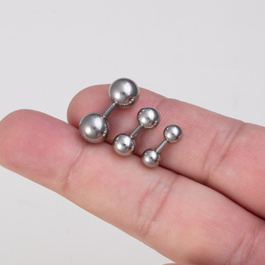 2401 Piercing joyería hombre y mujer Vagina anillo 4mm varilla corta cordón uñas PA titanio acero - Product Image 3