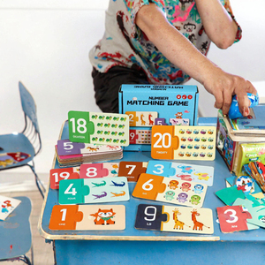 Jeux d'association personnalisés chiffres et lettres, puzzles en papier animaux, tableaux d'apprentissage et jouets éducatifs de mémoire pour enfants garçons et filles - Product Image 2
