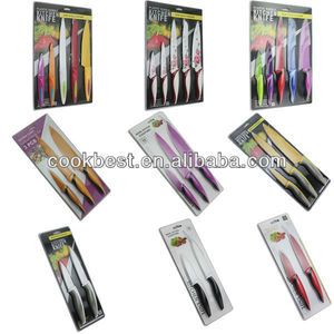 HSK giallo frutta maniglia ceramica accessori svizzero 5 pz rivestimento di stampa set coltello antiaderente <span class=keywords><strong>coltelli</strong></span> <span class=keywords><strong>da</strong></span> <span class=keywords><strong>cucina</strong></span> con manico in pp - Product Image 5