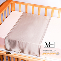 Drap-housse doux et lisse en soie pour berceau de bébé, prévient les zones clairsemées, literie sûre, tissu brocart 100% soie de mûrier tissé