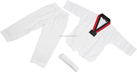 Pantalon d'uniforme de Taekwondo noir brodé avec ceinture TKD et vêtements Kwon blancs – Fournitures de Taekwondo en promotion