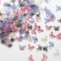 100 unids/bolsa mixta mariposa Nail Art Charms Sparkle mariposa resina diseños manicura joyería Aurora elfo mariposa uñas suministros