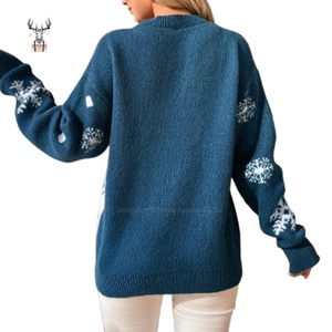 Nanteng Tùy Chỉnh Chất Lượng Cao Thiết Kế Hàng Dệt Kim Gia Đình Giản Dị Dày Dài Tay Áo Ấm Cúng Phụ Nữ Áo Thun Giáng Sinh Áo Len - Product Image 2