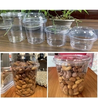 Tutup Gelas PET Berkualitas Tinggi, Dapat Digunakan Kembali, Food Grade, Diameter 89-98mm, Bebas BPA, Segel Rapat, Transparan, 100mL, untuk Minuman Dingin dan Panas