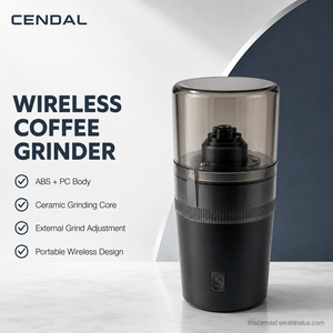 เครื่องบดกาแฟไร้สายแบบพกพา ตัวเครื่องทำจาก ABS และ PC แกนบดเซรามิก ปรับระดับการบดได้ ชาร์จไฟผ่าน USB ได้ รองรับน้ำหนักได้ถึง 30 กรัม - Product Image 1