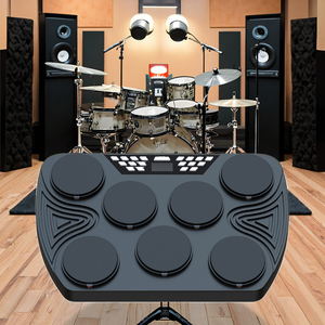 Batterie électronique portable pour enfants et adultes débutants, en ABS + silicone, simulation de peau de batterie, technologie multi-capteurs, <span class=keywords><strong>jazz</strong></span> - Product Image 1